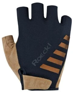 Roeckl Igura Fahrradhandschuh - Black/tobacco Brown