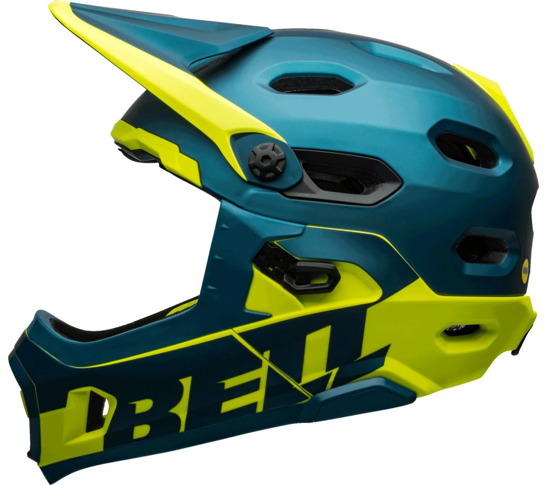 Bell Super DH Spherical MIPS Downhill-Helm - Mat/gloss Blue/hi Viz 3 Bell Super DH Spherical MIPS Downhill-Helm - Mat/gloss Blue/hi Viz