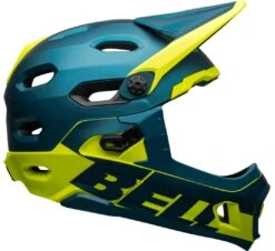 Bell Super DH Spherical MIPS Downhill-Helm - Mat/gloss Blue/hi Viz 12 Bell Super DH Spherical MIPS Downhill-Helm - Mat/gloss Blue/hi Viz -Sportausrüstung 210178049 Bell Super DH Spherical mountain helmet matte gloss blue hi viz right