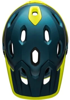 Bell Super DH Spherical MIPS Downhill-Helm - Mat/gloss Blue/hi Viz 15 Bell Super DH Spherical MIPS Downhill-Helm - Mat/gloss Blue/hi Viz -Sportausrüstung 210178049 Bell Super DH Spherical mountain helmet matte gloss blue hi viz top