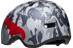Bell Lil Ripper Kinder Fahrradhelm - Camosaurus 12 Bell Lil Ripper Kinder Fahrradhelm - Camosaurus -Sportausrüstung 210208027 bell lil ripper camosaurus matte gray silver back left