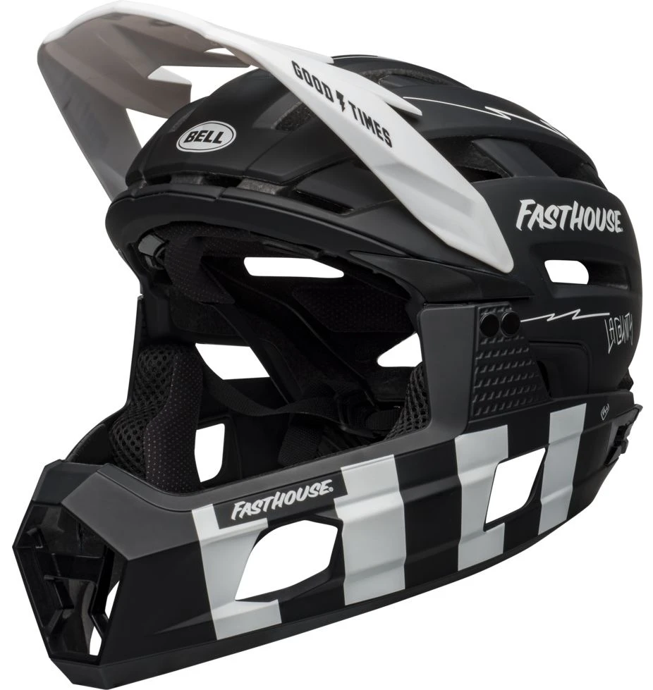 Bell Super Air R Spherical MIPS Downhill/BMX Race Helm- Mat Black/white Fasthouse 3 Bell Super Air R Spherical MIPS Downhill/BMX Race Helm- Mat Black/white Fasthouse