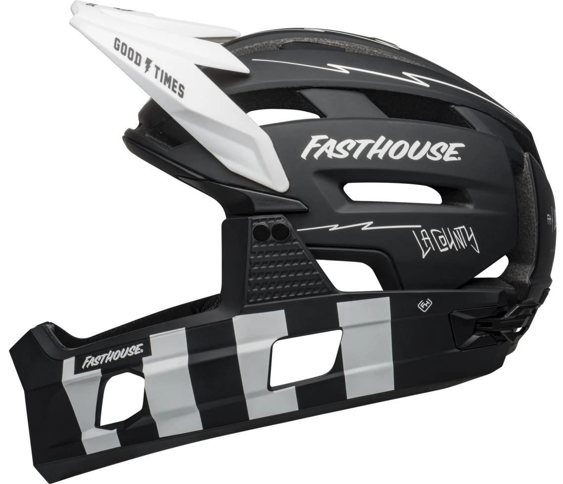 Bell Super Air R Spherical MIPS Downhill/BMX Race Helm- Mat Black/white Fasthouse 4 Bell Super Air R Spherical MIPS Downhill/BMX Race Helm- Mat Black/white Fasthouse – Bild 2