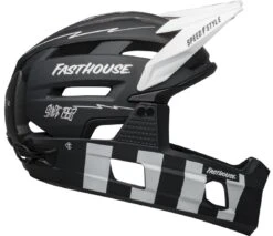 Bell Super Air R Spherical MIPS Downhill/BMX Race Helm- Mat Black/white Fasthouse 11 Bell Super Air R Spherical MIPS Downhill/BMX Race Helm- Mat Black/white Fasthouse -Sportausrüstung 210218022 Bell Super Air R Spherical fasthouse matte black white right