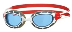 ZOGGS Predator Schwimmbrille - White Red / Tint Blue