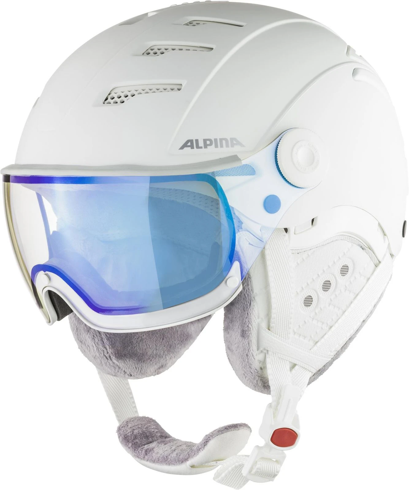 Alpina Jump 2.0 VM Visier Skihelm - White-white Mat 3 Alpina Jump 2.0 VM Visier Skihelm - White-white Mat