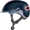 ABUS HUD-Y City- Fahrradhelm - Midnight Blue 2 ABUS HUD-Y City- Fahrradhelm - Midnight Blue -Sportausrüstung Abus Hud y city stadt fahrradhelm ebike helm flower midnight blue 1