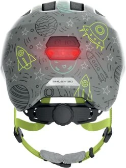 ABUS Smiley 3.0 LED Kinder-Fahrradhelm - Grey Space -Sportausrüstung Abus Smiley 3 0 LED kinder fahrradhelm grey space 3