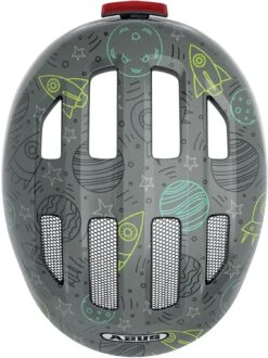 ABUS Smiley 3.0 LED Kinder-Fahrradhelm - Grey Space -Sportausrüstung Abus Smiley 3 0 LED kinder fahrradhelm grey space 4