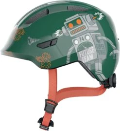 ABUS Smiley 3.0 Kinder-Fahrradhelm - Green Robo Shiny