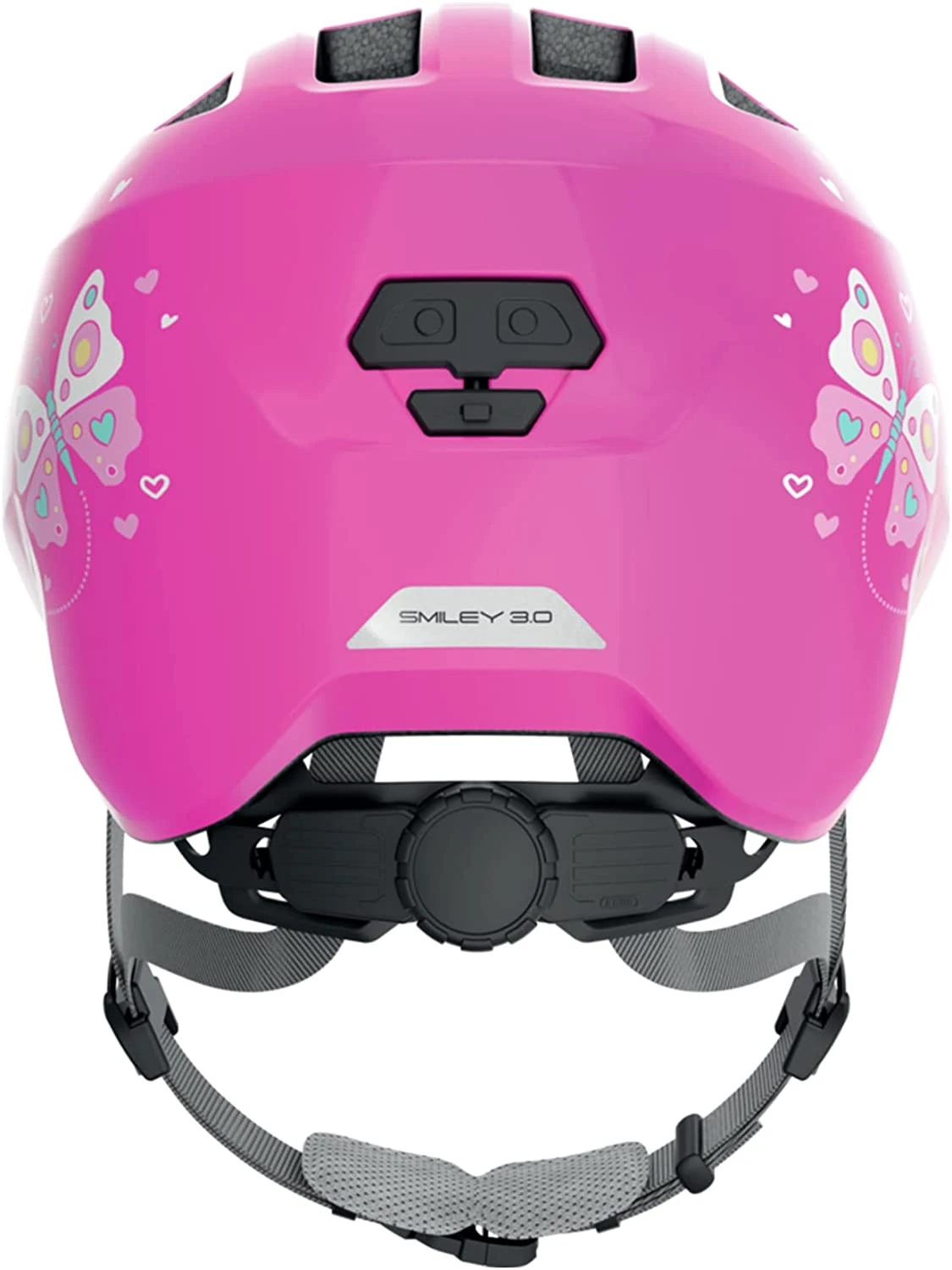 ABUS Smiley 3.0 Kinder-Fahrradhelm - Pink Butterfly 5 ABUS Smiley 3.0 Kinder-Fahrradhelm - Pink Butterfly – Bild 3