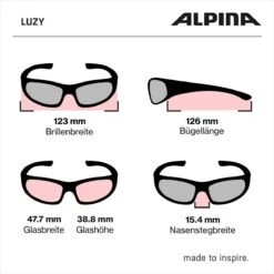 Alpina Luzy Kinder-Sonnenbrille - Rose Gloss 11 Alpina Luzy Kinder-Sonnenbrille - Rose Gloss -Sportausrüstung Alpina Luzy Sonnenbrille zz Abmessungen 2