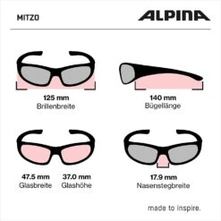 Alpina Mitzo Kinder-Sonnenbrille - Black Gloss 11 Alpina Mitzo Kinder-Sonnenbrille - Black Gloss -Sportausrüstung Alpina Mitzo Kindersonnenbrille black 5