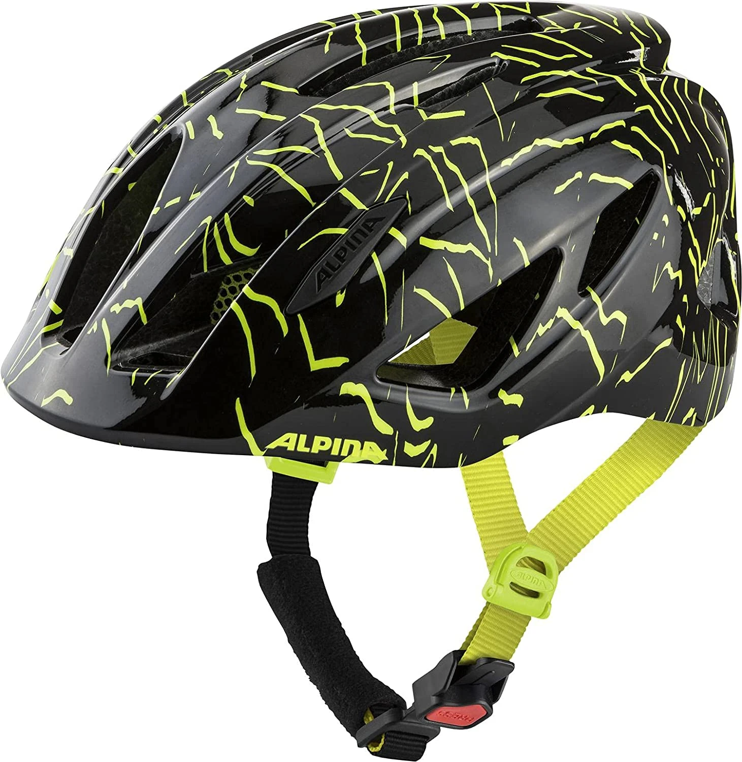 Alpina Pico Kinder Fahrradhelm - Black-neon-yellow-gloss (glänzend) 3 Alpina Pico Kinder Fahrradhelm - Black-neon-yellow-gloss (glänzend)