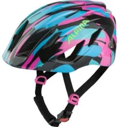 Alpina Pico Flash Kinder Fahrradhelm - Neon Blue-pink Gloss (glänzend)
