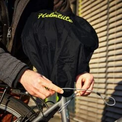 Helmtüte - Helmtasche Mit Diebstahlschutz -Sportausrüstung Helmtuete helmschloss fahrradhelm anschliessen 3