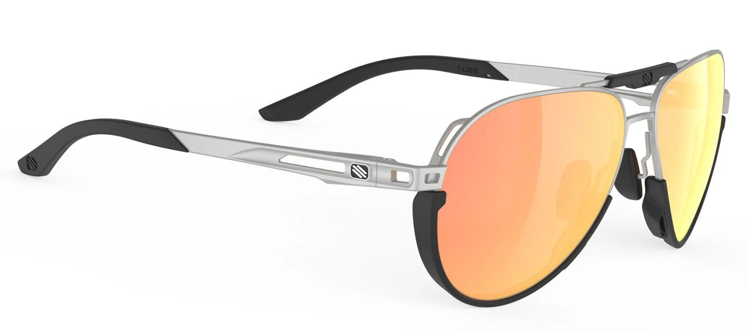 Rudy Project Skytrail Piloten-Sonnenbrille - Aluminium Matte / Multilaser Orange 3 Rudy Project Skytrail Piloten-Sonnenbrille - Aluminium Matte / Multilaser Orange