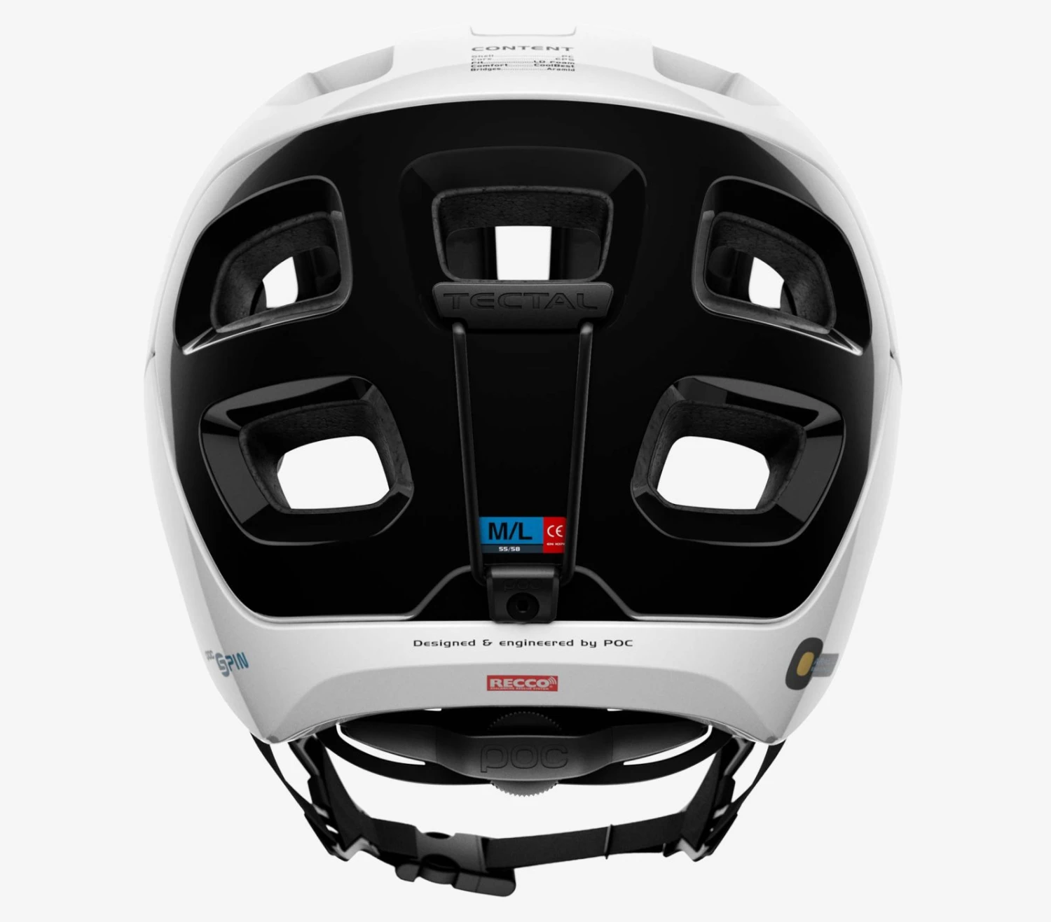 POC Tectal Race Spin Mountainbike-Helm - Hydrogen White/Uranium Black 5 POC Tectal Race Spin Mountainbike-Helm - Hydrogen White/Uranium Black – Bild 3