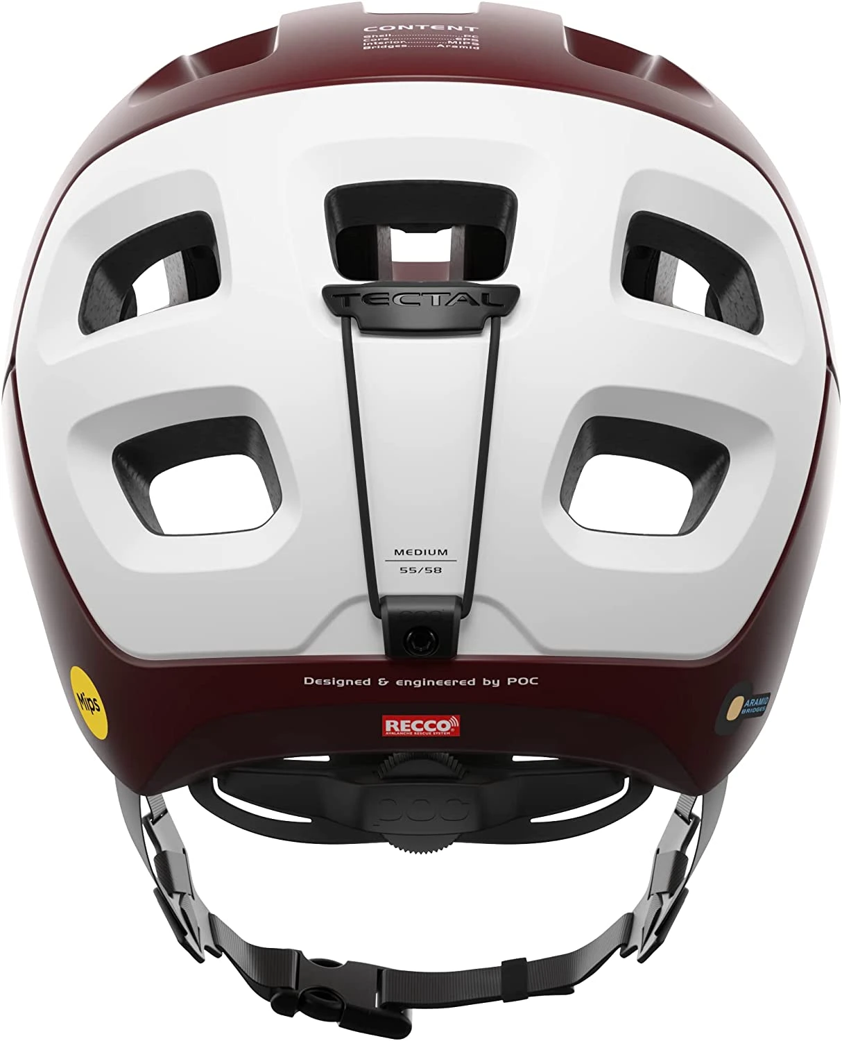POC Tectal Race MIPS Mountainbike-Helm - Garnet Red/Hydrogen White Matt 6 POC Tectal Race MIPS Mountainbike-Helm - Garnet Red/Hydrogen White Matt – Bild 4