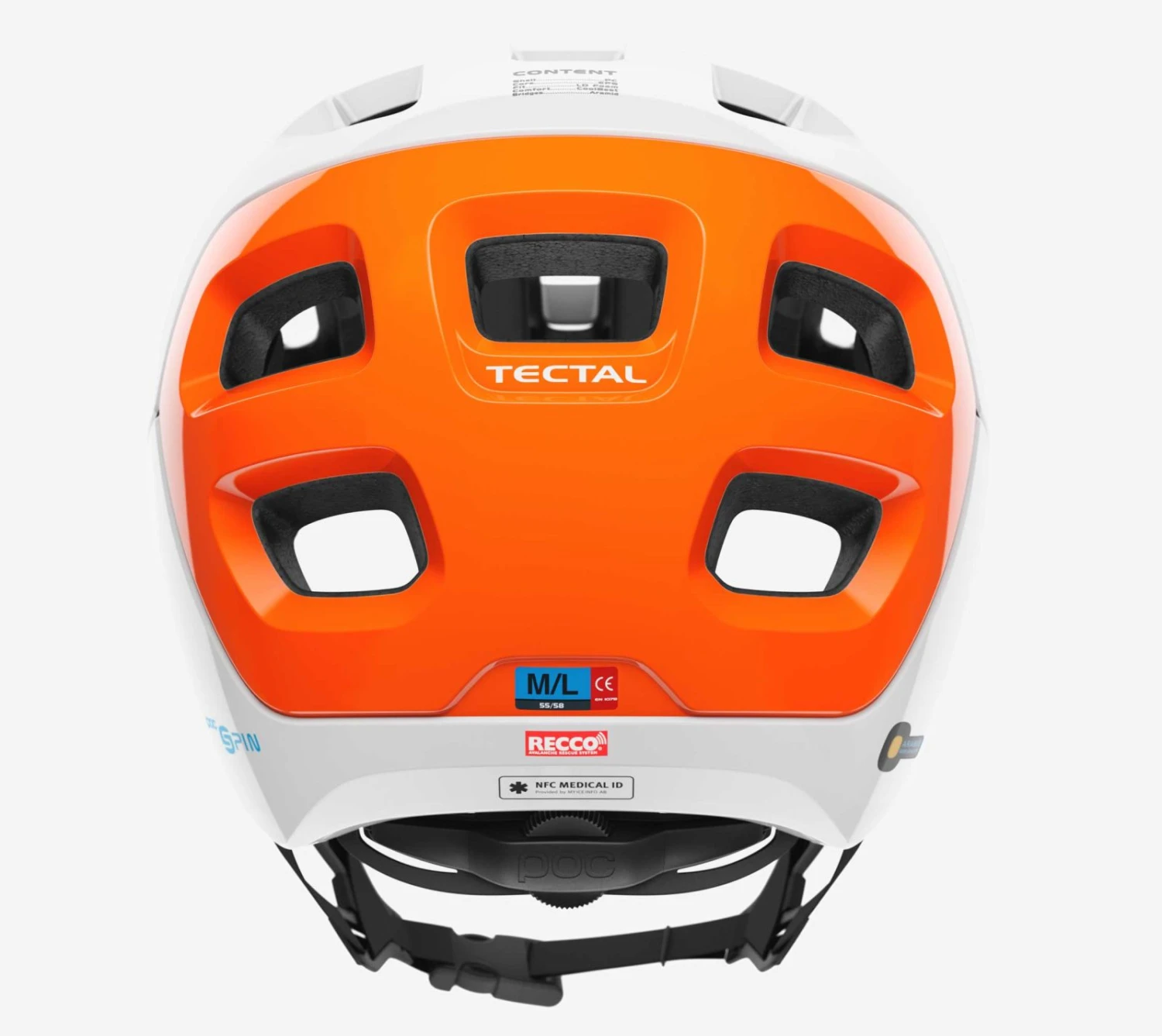POC Tectal Race Spin NFC Mountainbike-Helm - Hydrogen White/Fluorescent Orange AVIP 5 POC Tectal Race Spin NFC Mountainbike-Helm - Hydrogen White/Fluorescent Orange AVIP – Bild 3