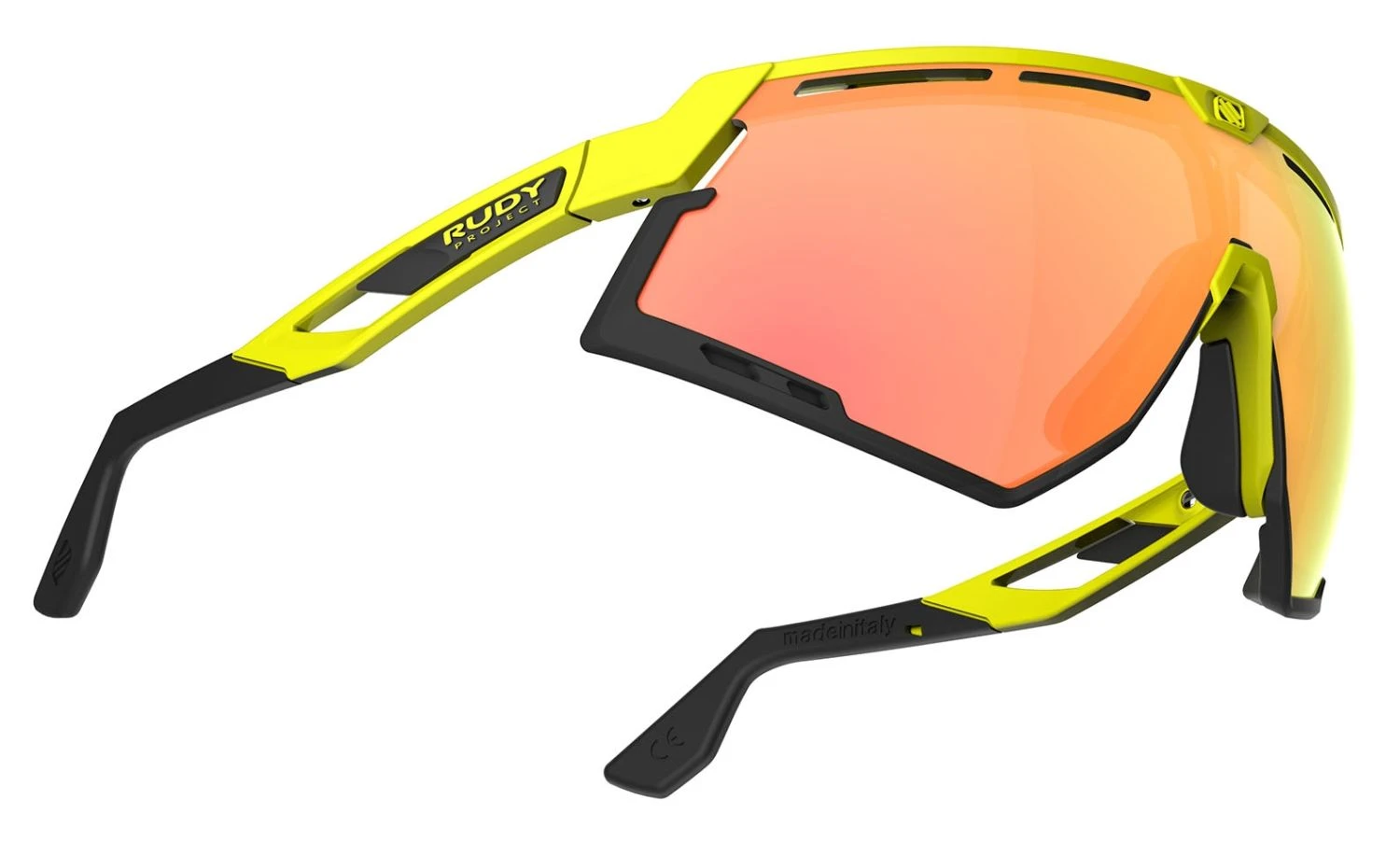 Rudy Project Defender Sportbrille - Yellow Fluo Gloss/ML Orange 5 Rudy Project Defender Sportbrille - Yellow Fluo Gloss/ML Orange – Bild 3