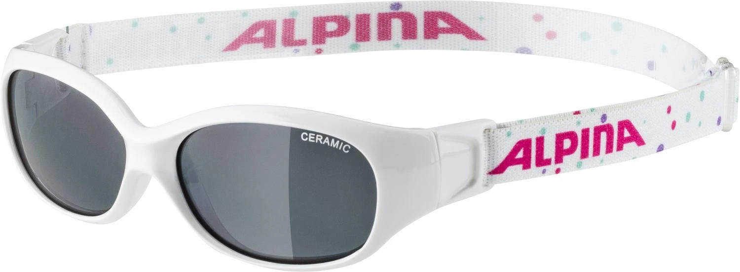 Alpina Sports Flexxy Kids Kindersonnenbrille - White-dots 3 Alpina Sports Flexxy Kids Kindersonnenbrille - White-dots