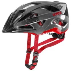 Sportausrüstung 22 Uvex Active Fahrradhelm - Anthracite Red