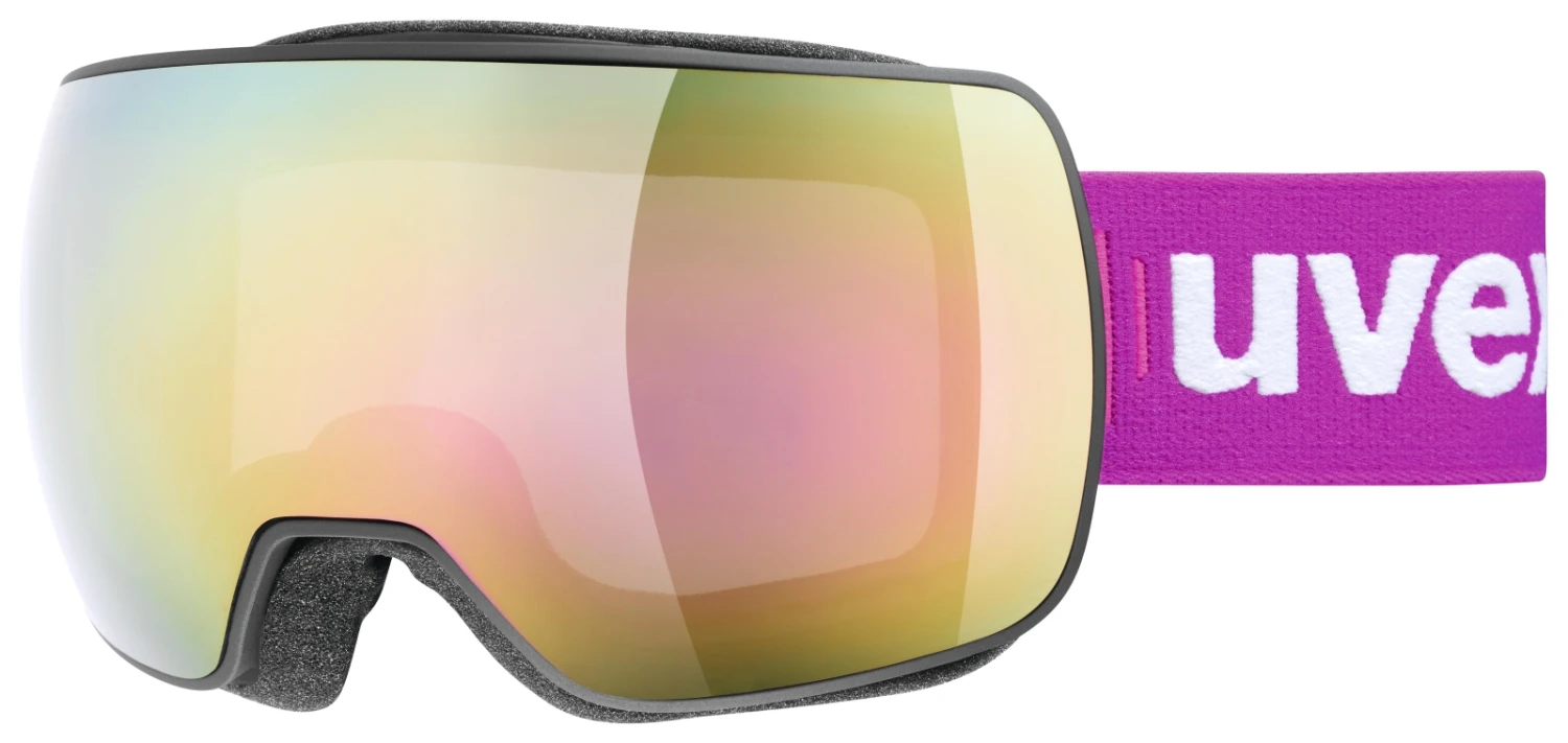 Uvex Compact FM Skibrille - Black Mat/mirror Pink 3 Uvex Compact FM Skibrille - Black Mat/mirror Pink