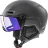 Uvex Hlmt 700 Vario Visier Skihelm - Black Mat -Sportausrüstung uvex hltm 700 vario Visier Skihelm black mat 0