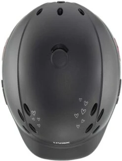 Uvex Onyxx Kinderreithelm - Glamour Black Pink Mat -Sportausrüstung uvex onyx glamour kinder reithelm black pink 5