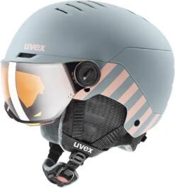 Uvex Rocket Jr. Visor Visier Kinder-Skihelm - Vis Rhino-blush Mat