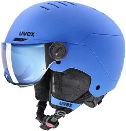 Uvex Rocket Jr. Visor Visier Kinder-Skihelm - Blue Mat