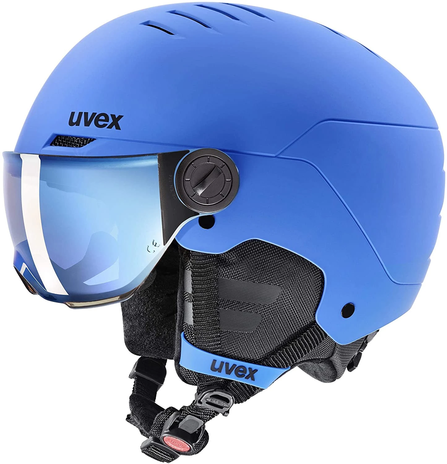 Uvex Rocket Jr. Visor Visier Kinder-Skihelm - Blue Mat 3 Uvex Rocket Jr. Visor Visier Kinder-Skihelm - Blue Mat