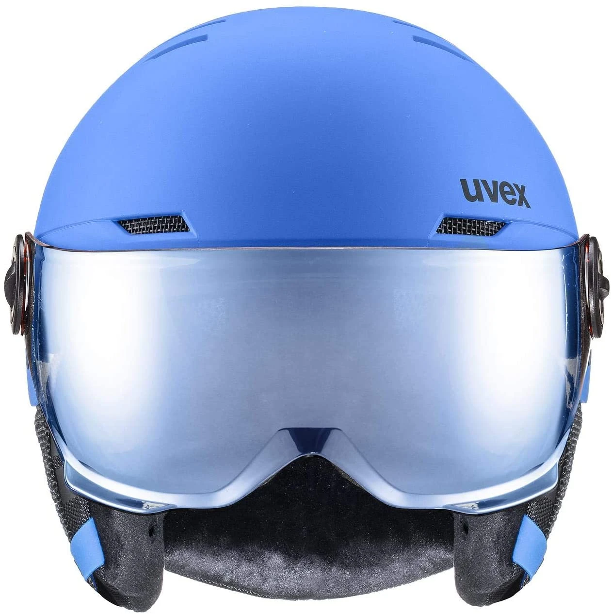 Uvex Rocket Jr. Visor Visier Kinder-Skihelm - Blue Mat 4 Uvex Rocket Jr. Visor Visier Kinder-Skihelm - Blue Mat – Bild 2
