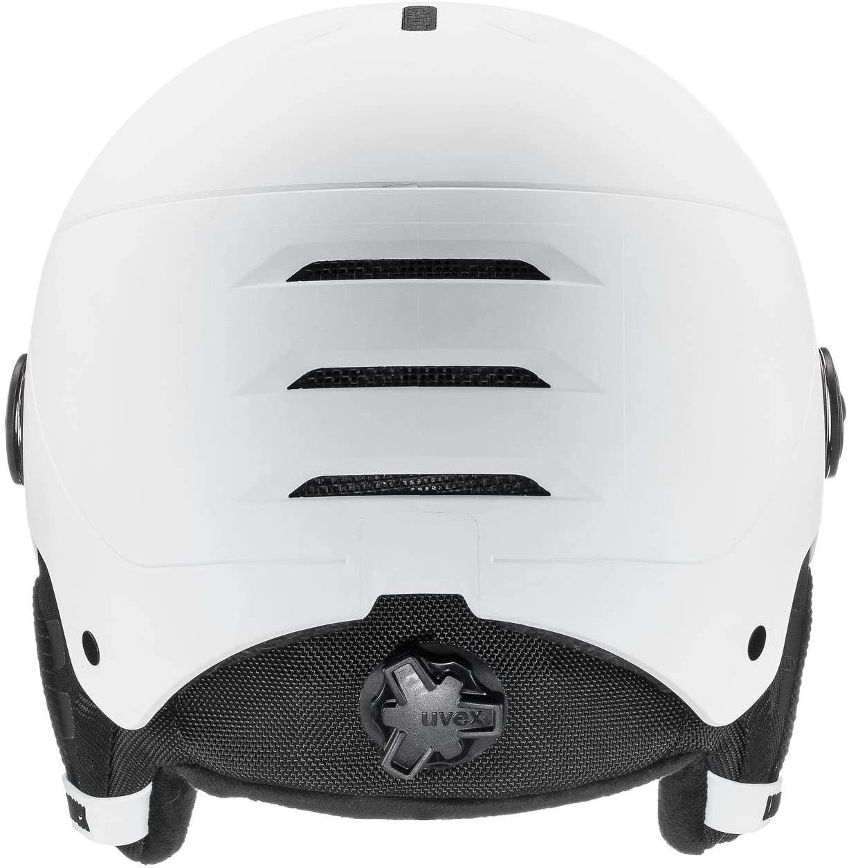 Uvex Rocket Jr. Visor Visier Kinder-Skihelm - White Black Mat 6 Uvex Rocket Jr. Visor Visier Kinder-Skihelm - White Black Mat – Bild 4