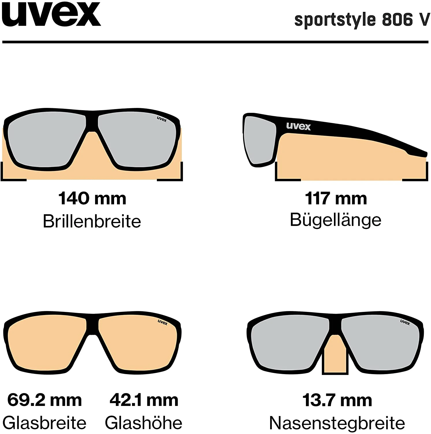 Uvex Sportstyle 806 V Vario Sportbrille - Black Mat 8 Uvex Sportstyle 806 V Vario Sportbrille - Black Mat – Bild 6